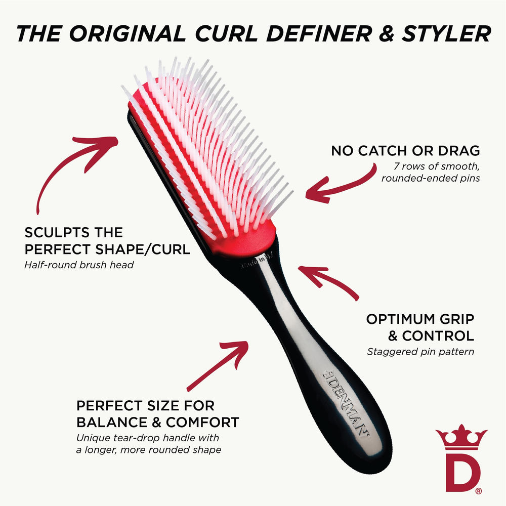 Denman D3 curl definition and styling closeup for shaping waves.