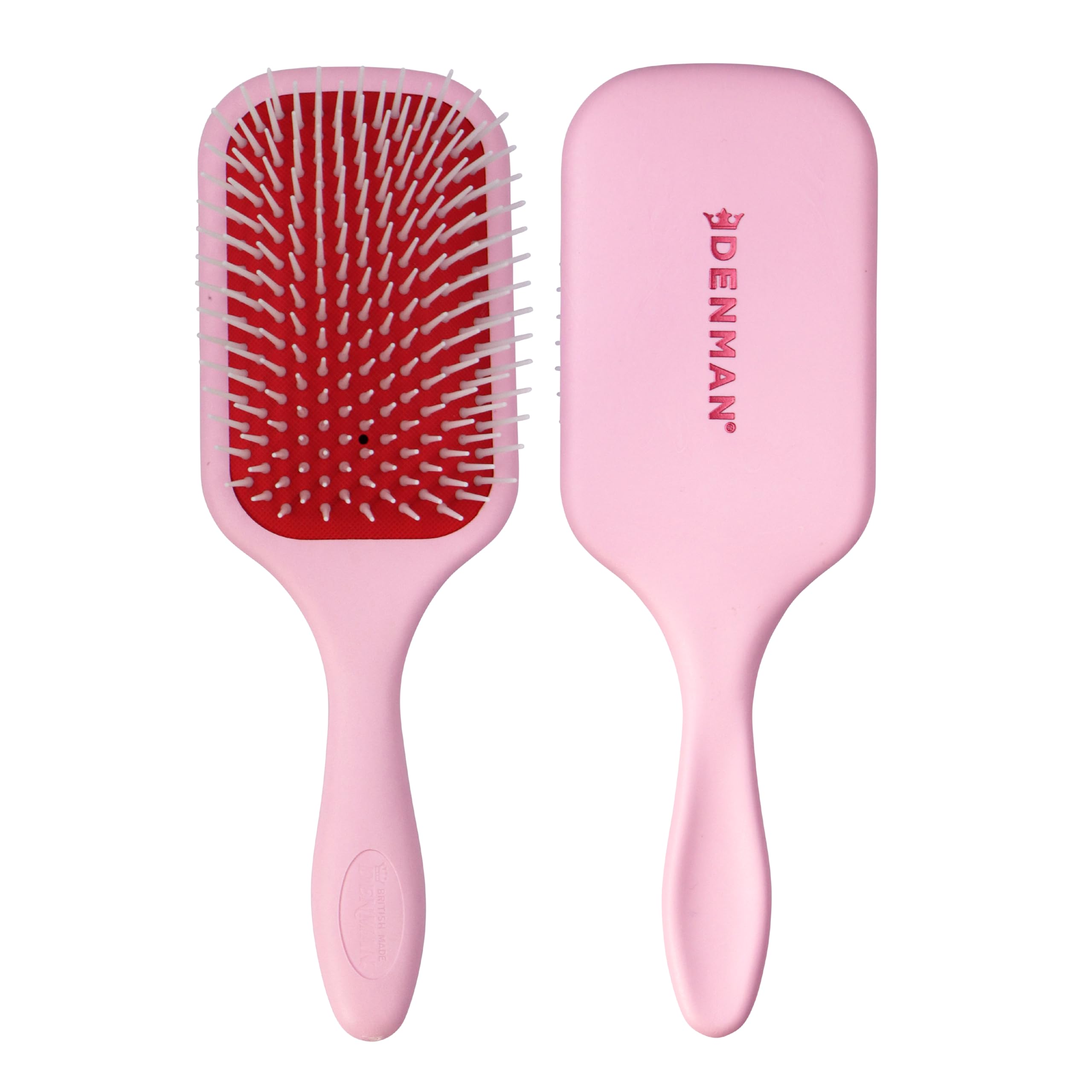 Denman D38 paddle brush in pink crush for gentle detangling and quick styling