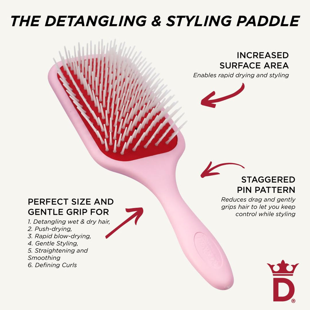 Denman D38 wide paddle suits long and textured hair