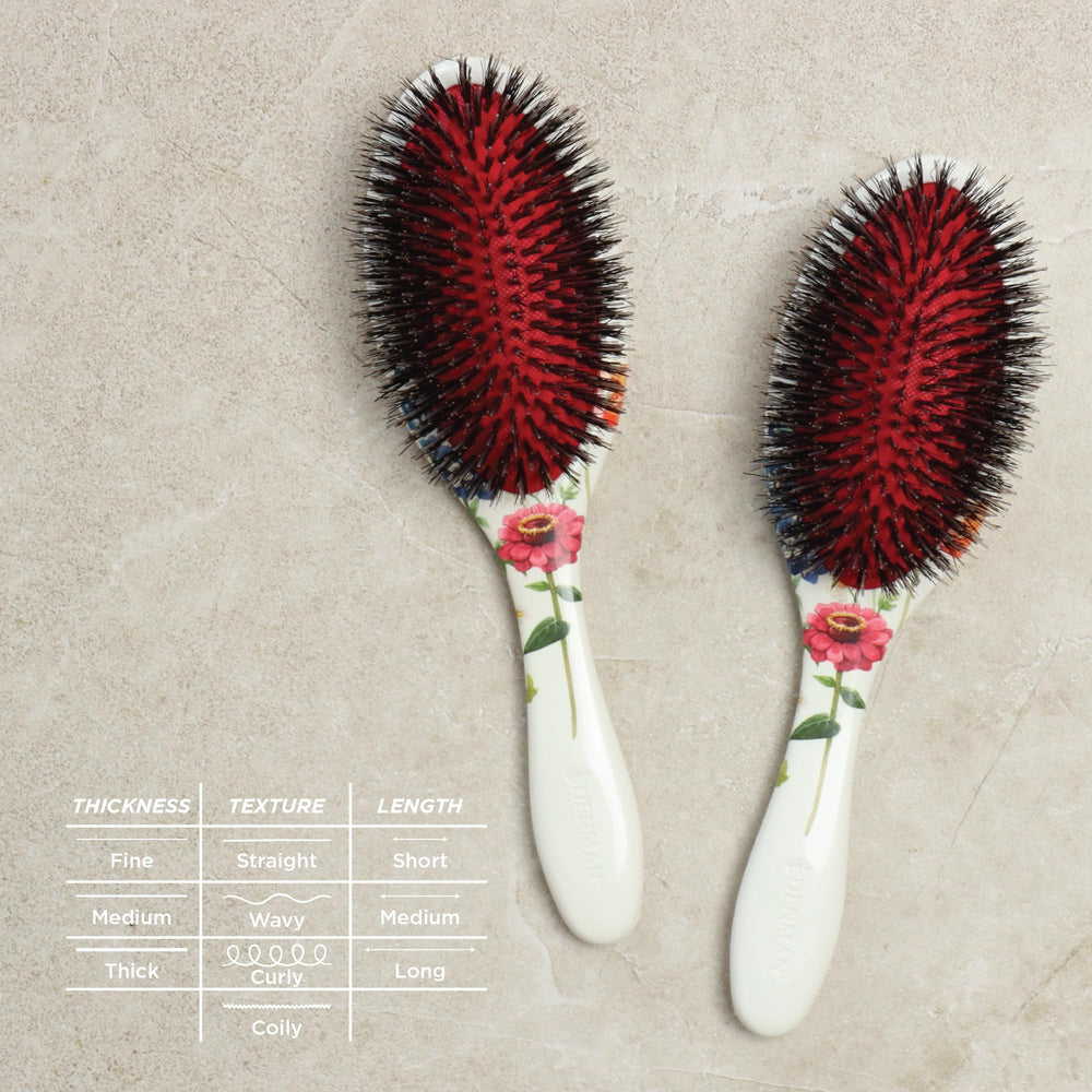 Denman D81M all hair types ready design suits curls, waves, and straight hair.
