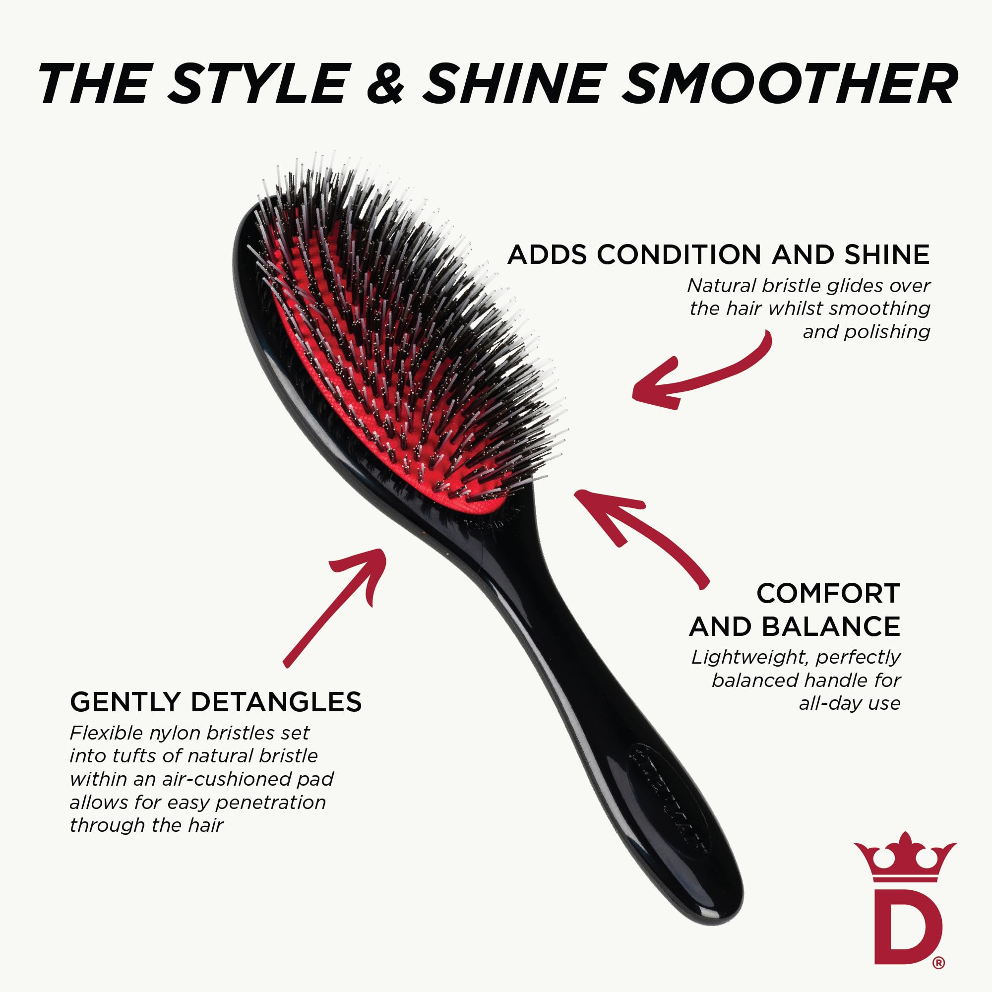Denman D81M smooths barrel curls for a softer finish
