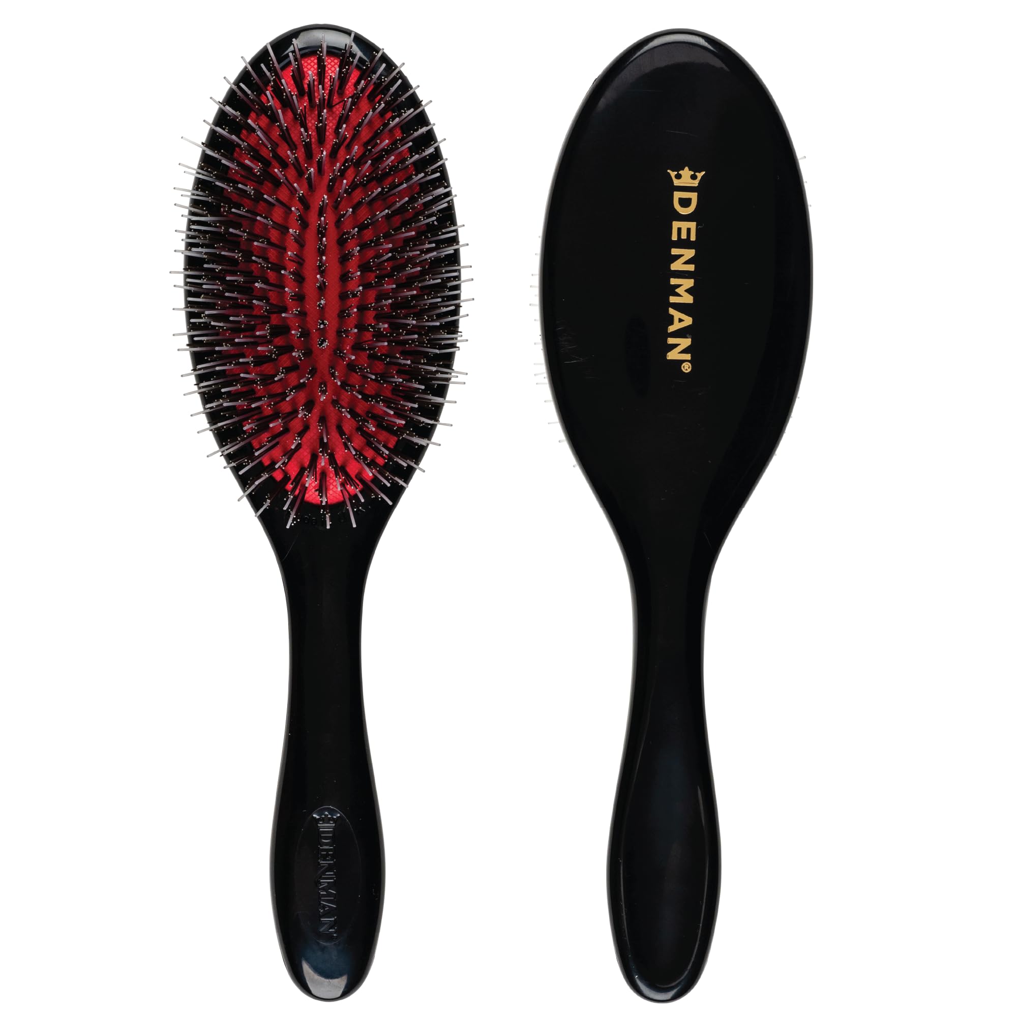 Denman D81M brush close-up with natural boar bristles for detangling