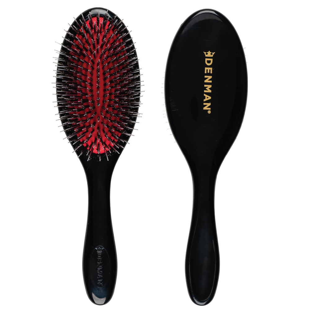 Denman D81M brush close-up with natural boar bristles for detangling