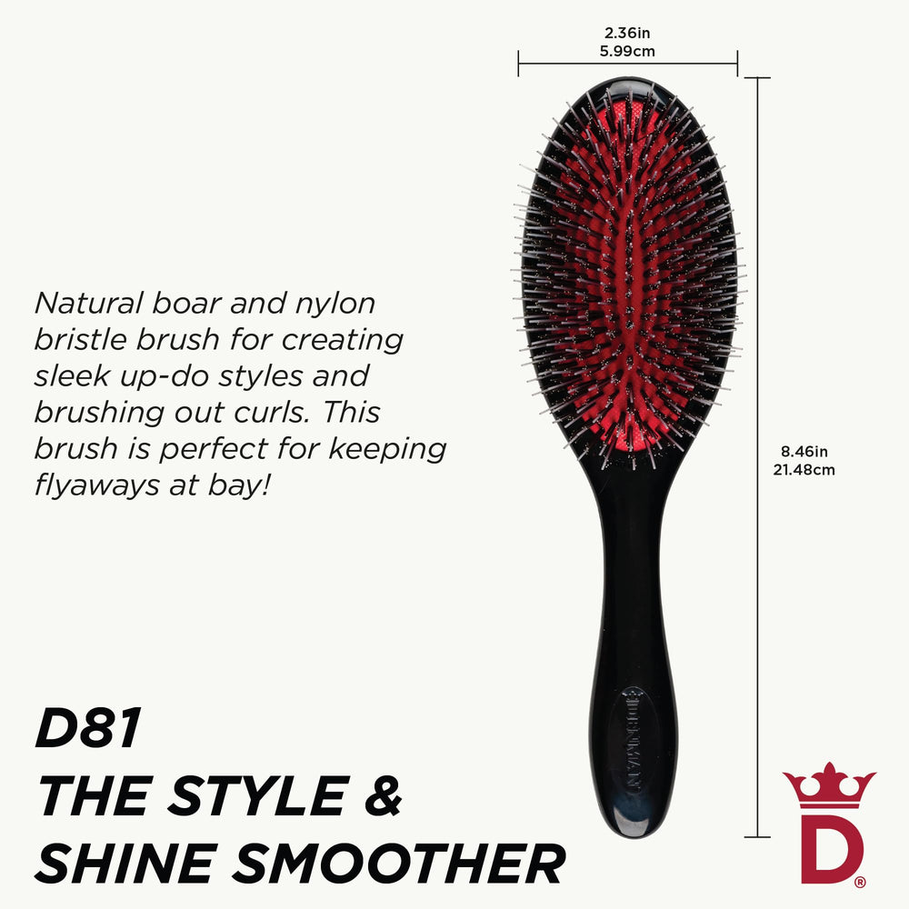 Denman D81M natural bristle glide for smooth, shiny finishes