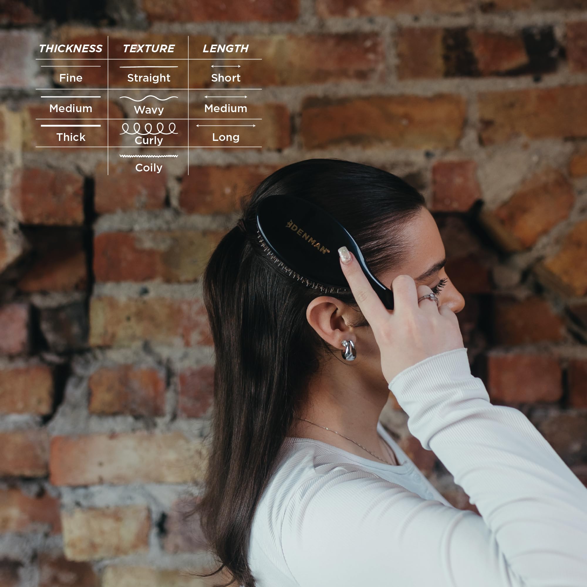 Denman D81M supports creating a sleek up-do