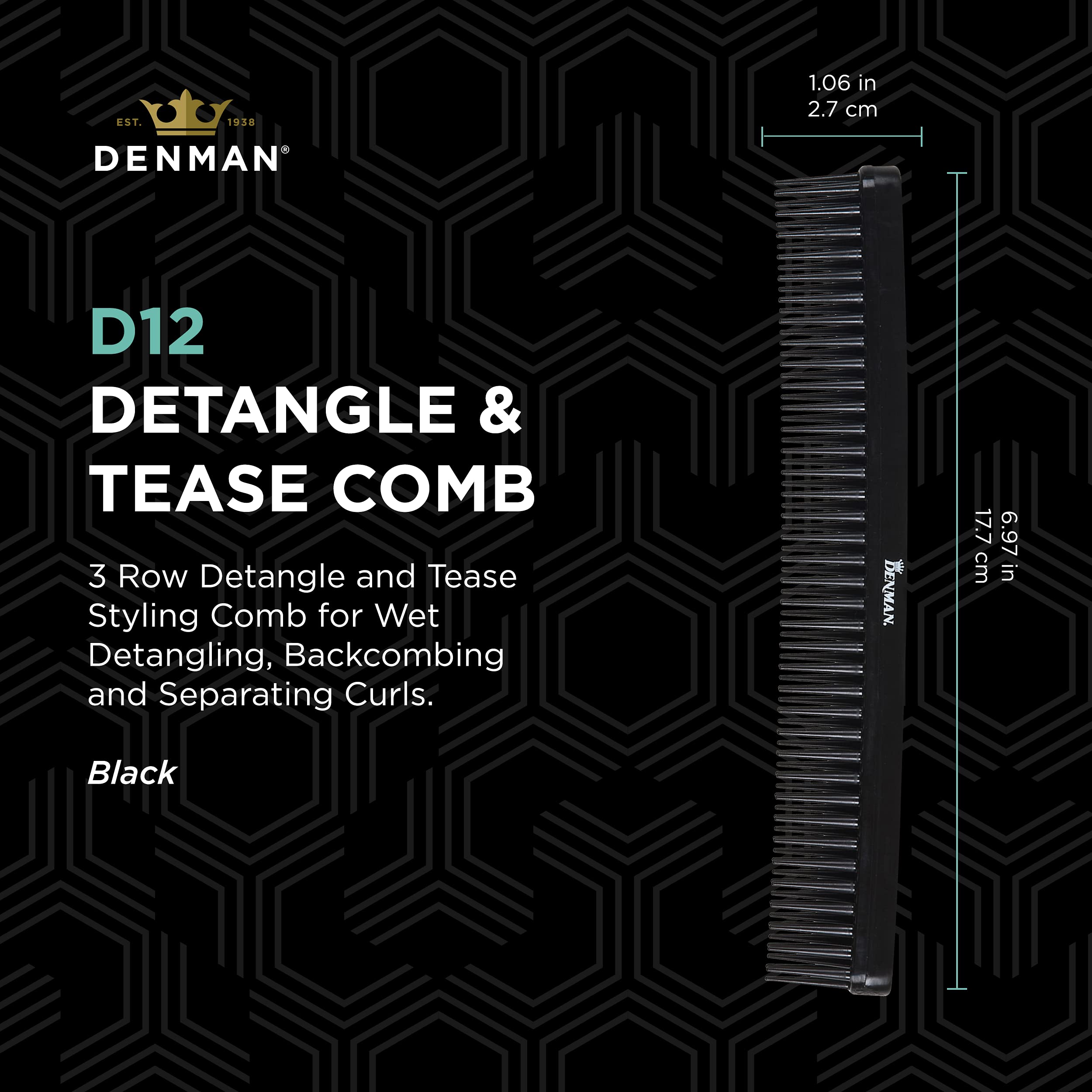 Denman Jack Dean Curl Volumiser packaging shown for travel-friendly design