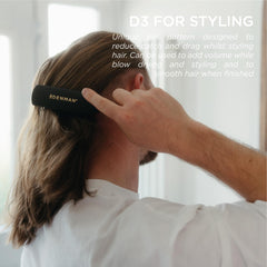 Denman Jack Dean D3 ergonomic tear-drop handle ensures comfortable control during styling.