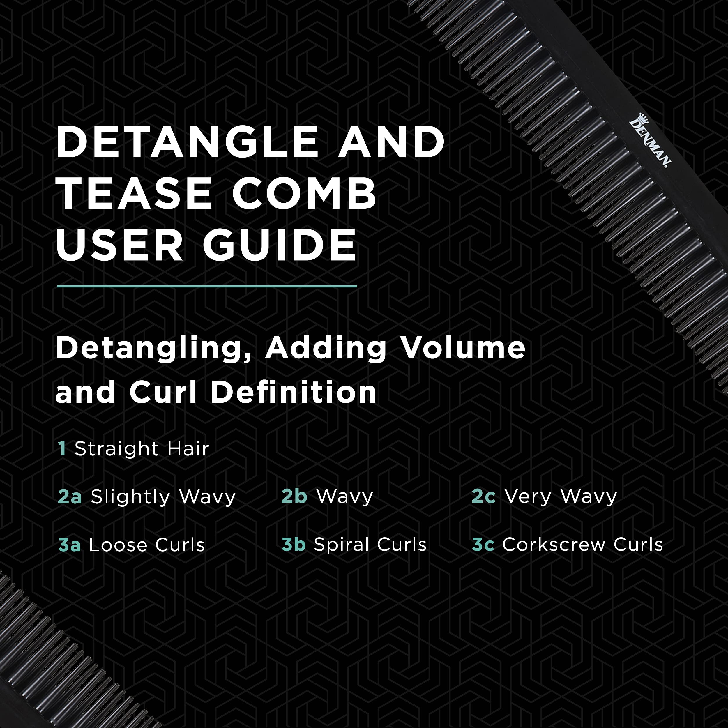 Denman Jack Dean helping remove knots on curls with ease