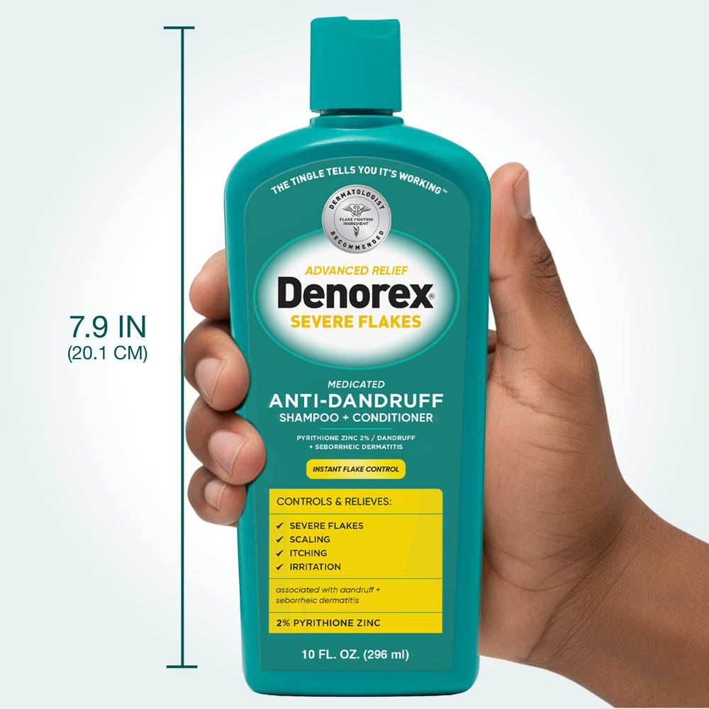 Denorex Alivio Avanzado: brillo saludable y cabello más manejable.