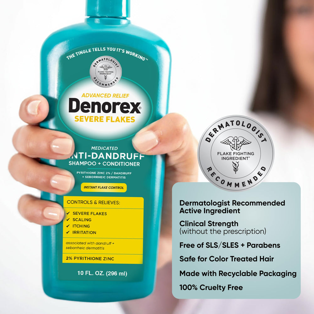 Denorex Alivio Avanzado: cabello suave tras el lavado.