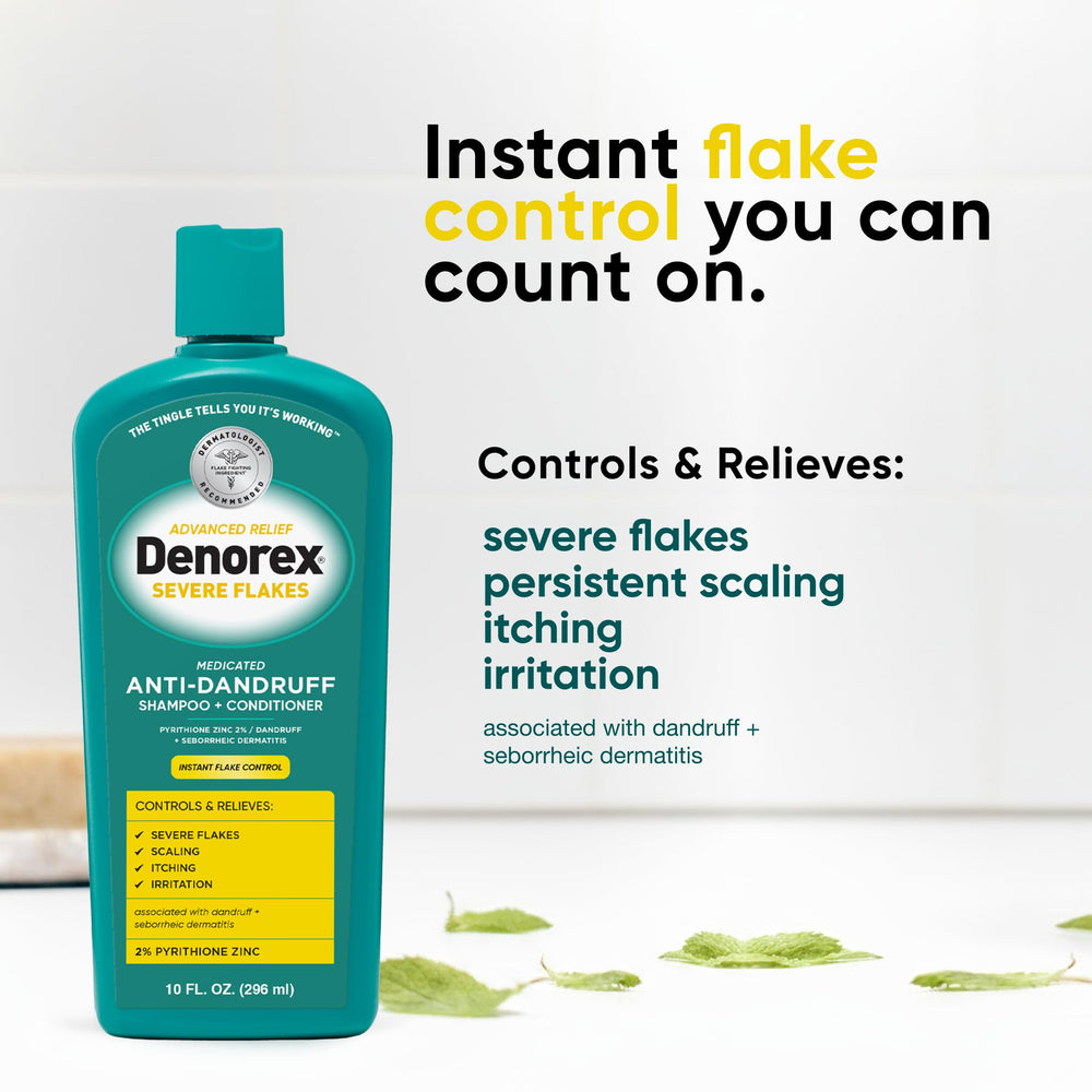 Denorex Alivio Avanzado: lavado de cabello para resultados limpios y manejables.