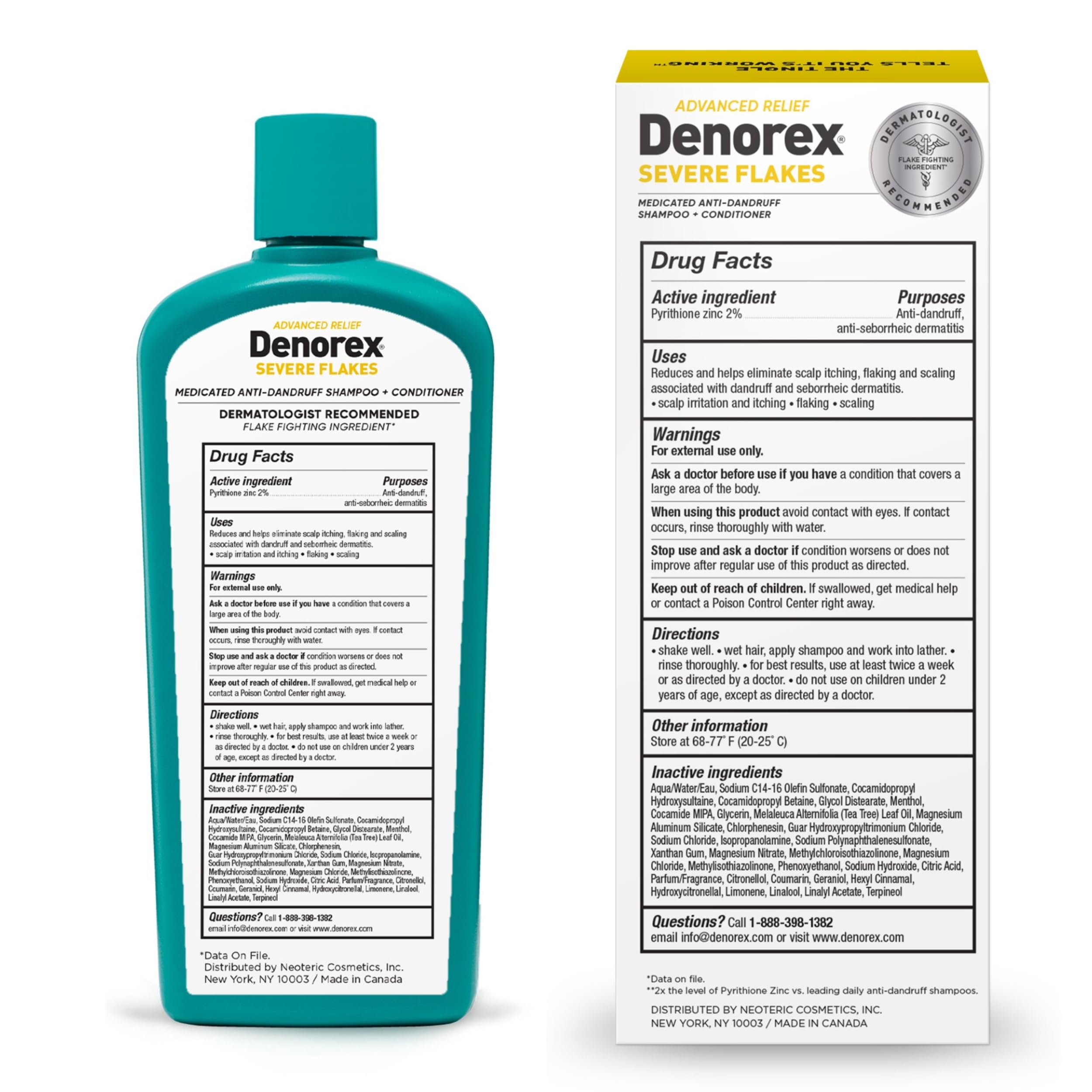 Denorex Alivio Avanzado: uso diario seguro y eficaz.
