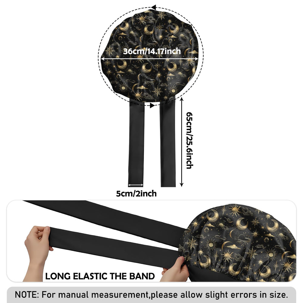 Gorro Deokke con cinta elástica ancho, ajuste cómodo para dormir plenamente.