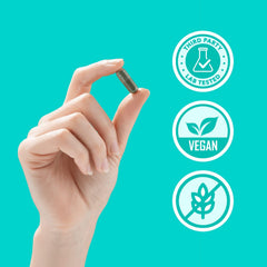 DEOS ingredients chlorophyllin parsley mint emphasized for internal odor neutralization.