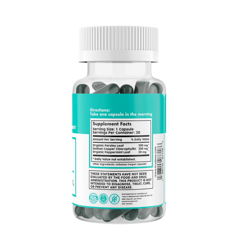 DEOS label transparency with nutrition facts aids informed use.