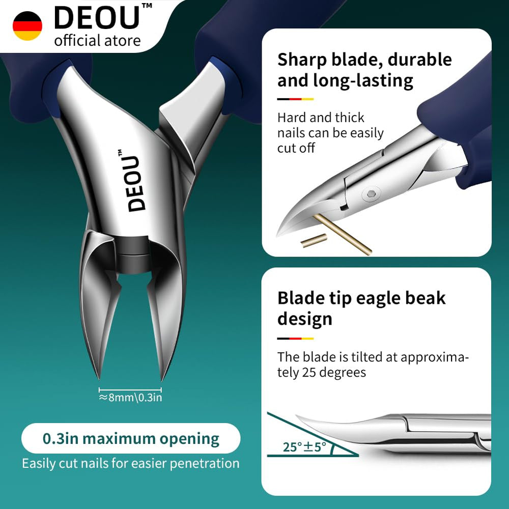 DEOU built-in spring nail pliers prevent spring breakage for long-lasting use