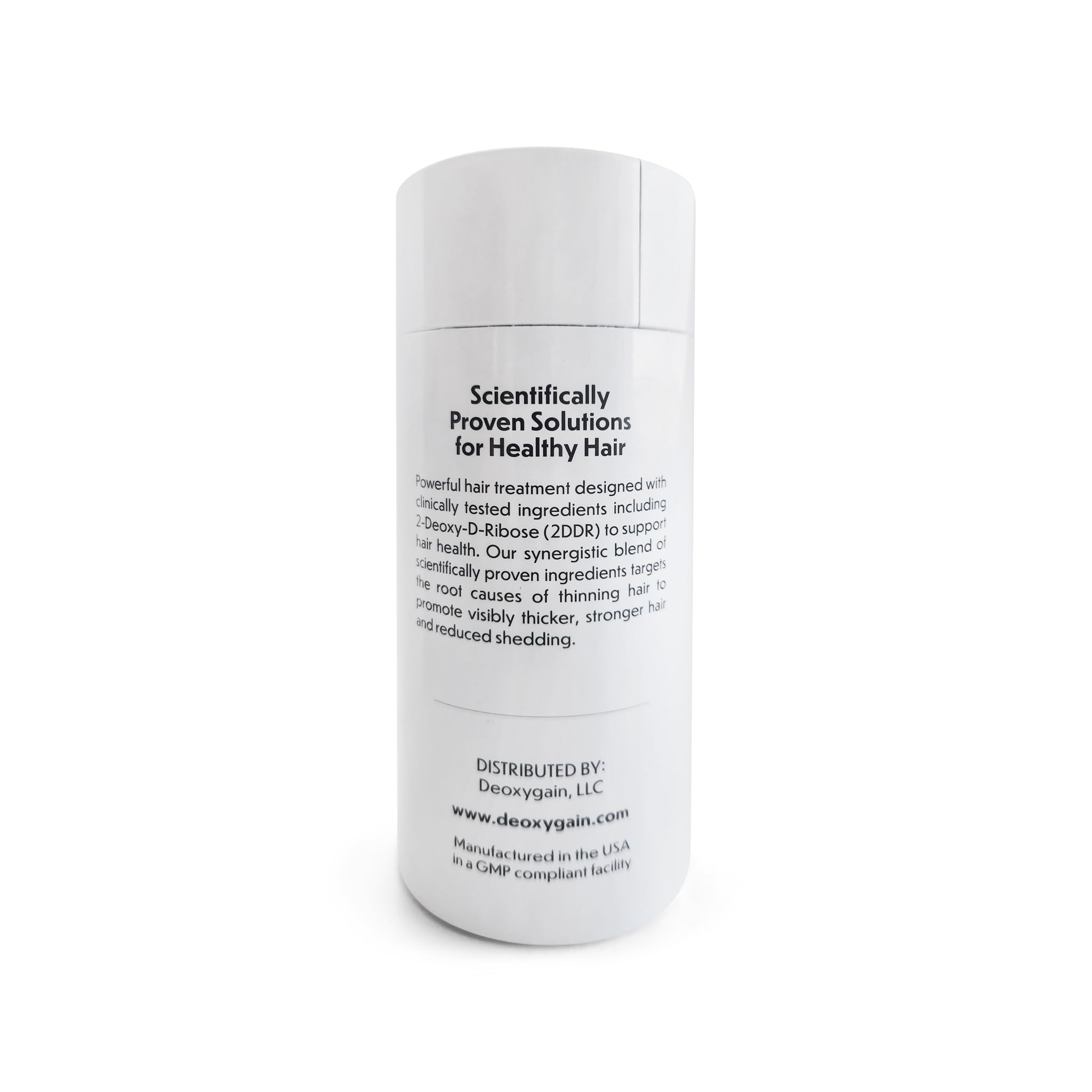 Deoxygain 2oz bottle packaging designed for long-term routine.