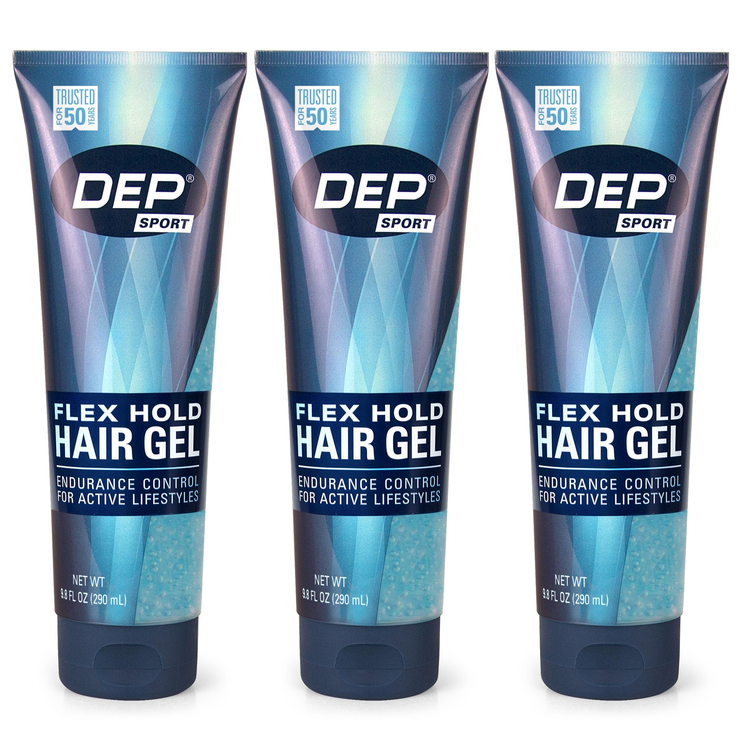 Dep Sport Endurance Gel three-pack bottles ready for active styling use