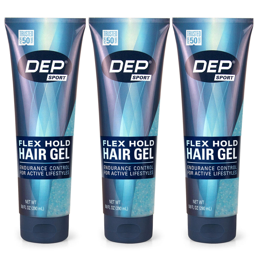 Dep Sport Endurance Gel three-pack bottles ready for active styling use