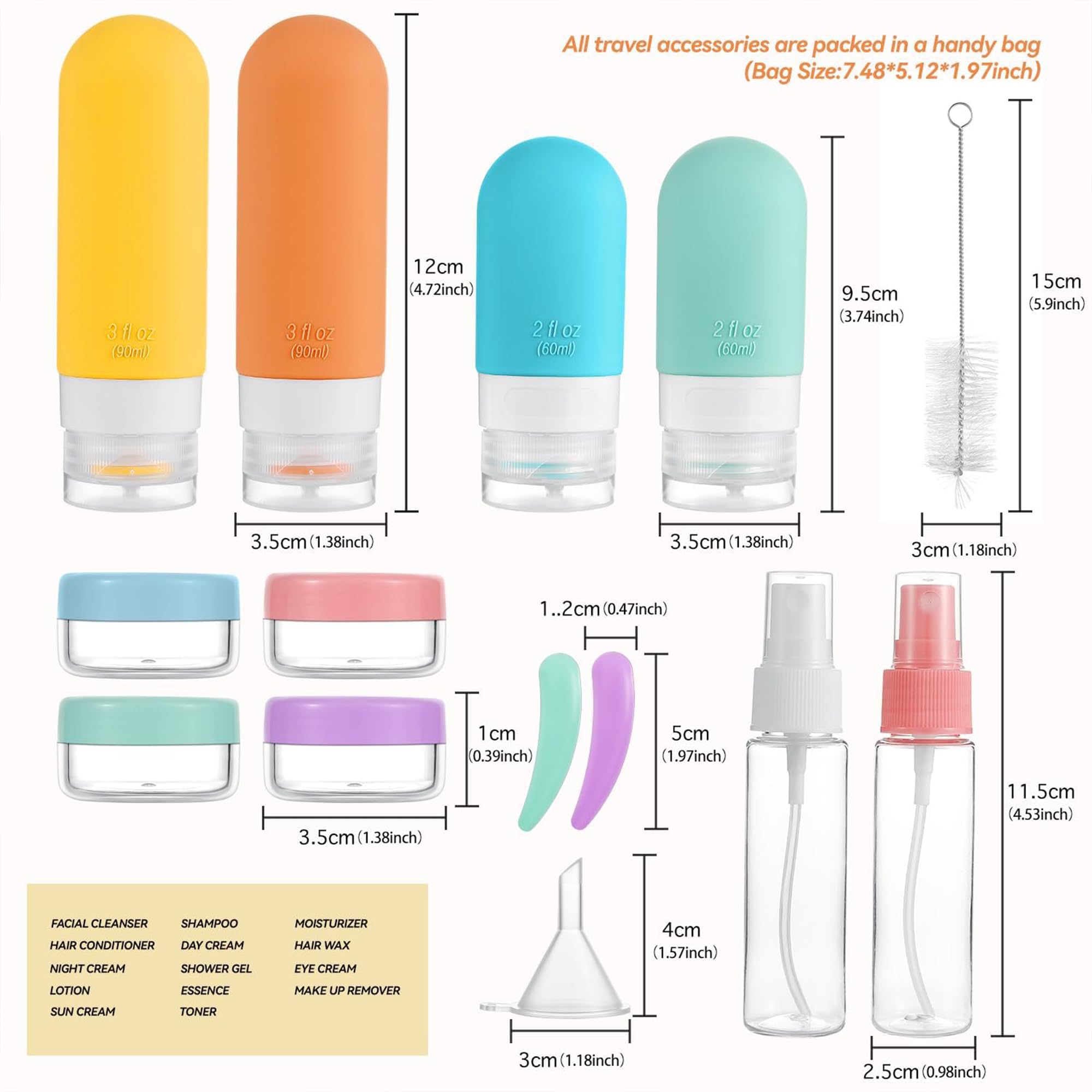 DEPOZA zipper case securely holds the entire kit during travel