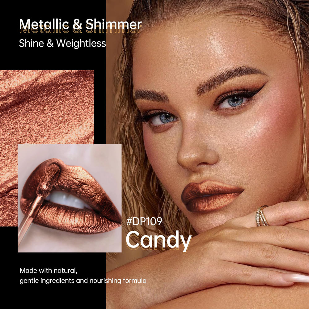 Depuplum Chocolate Lipstick swatch on lips shows waterproof smudge-proof finish