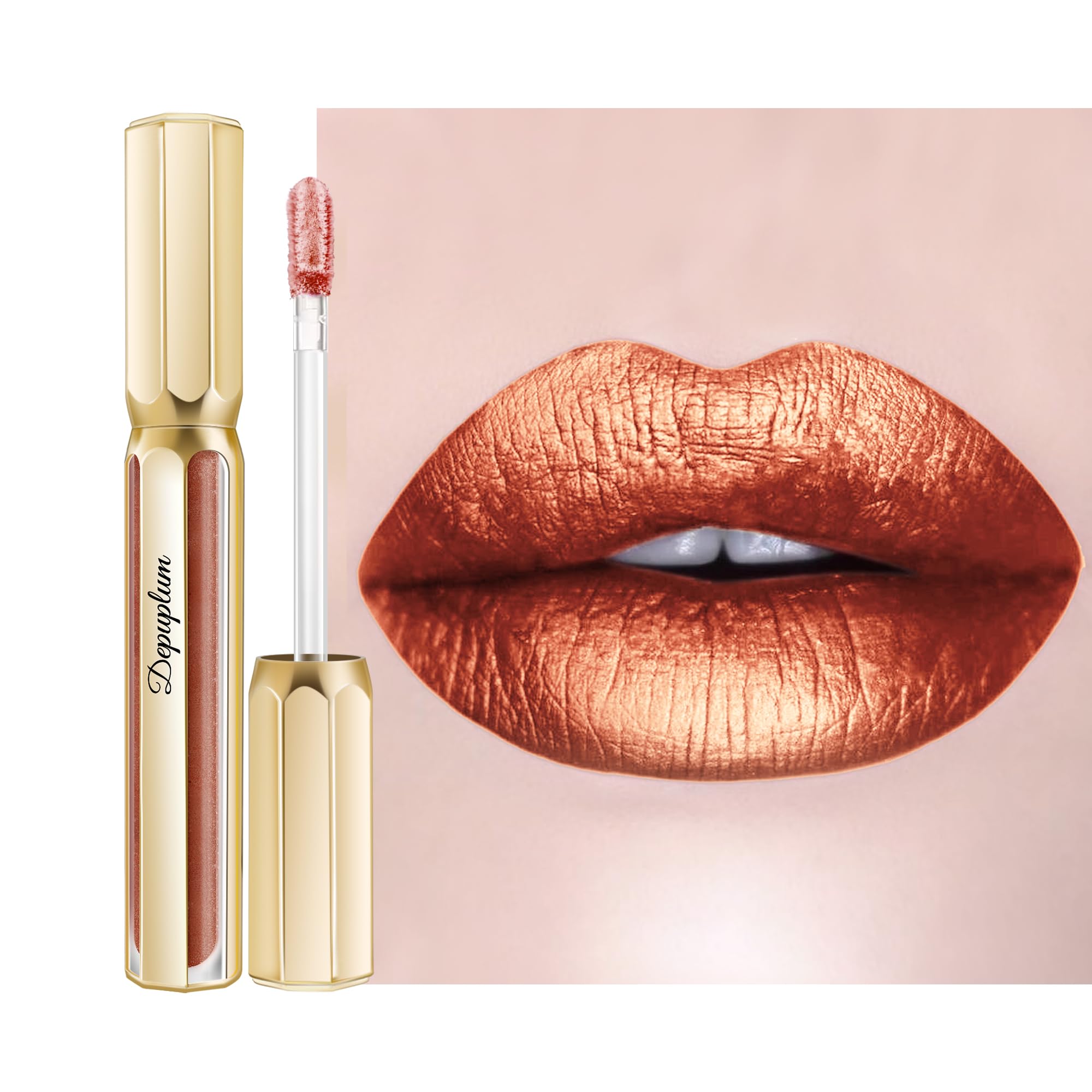 Depuplum DP103 Fantasy bronze lipstick tube with metallic shine.
