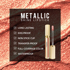 Depuplum DP103 lipstick demonstrates waterproof, smudge-proof wear on lips.