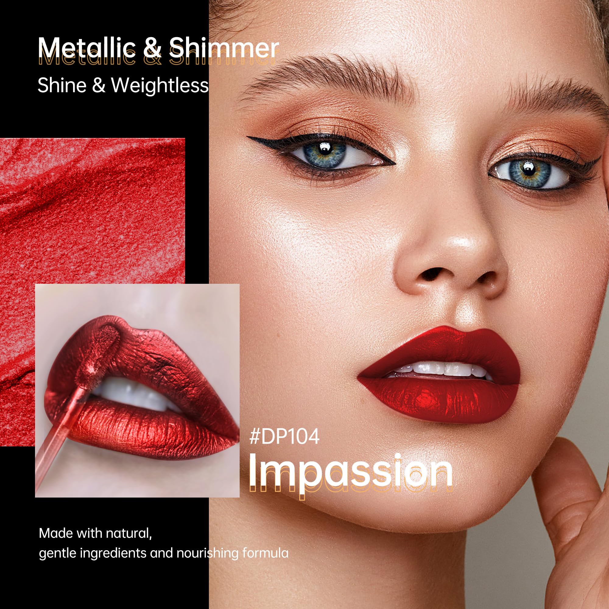 Depuplum Impassion lip application close-up showing smooth glide and vibrant finish.