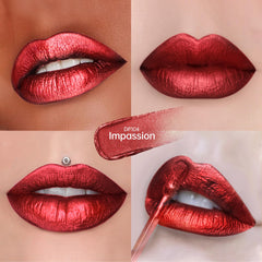 Depuplum Impassion wet-look lipgloss demonstrating waterproof, smudge-proof wear.