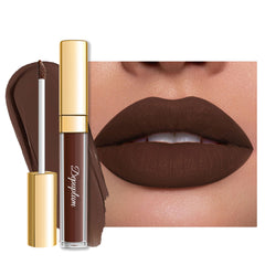 Depuplum labial mate DM15 Chocolate, color intenso y duradero para todo el día.