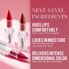 Depuplum lápiz-labial integrado, delineado cómodo sin necesidad de otro producto.