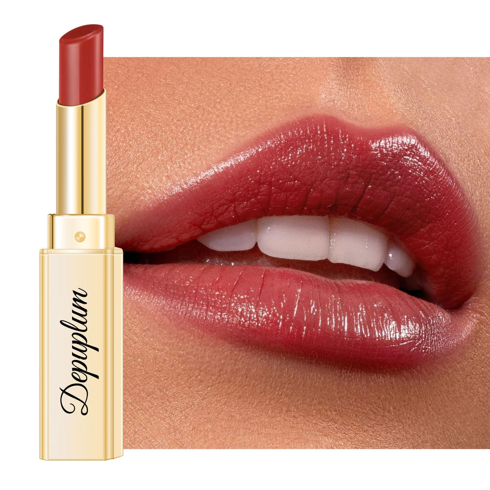 Depuplum Barra de Labios Rojo Frambuesa, aplicación sedosa para labios hidratados.