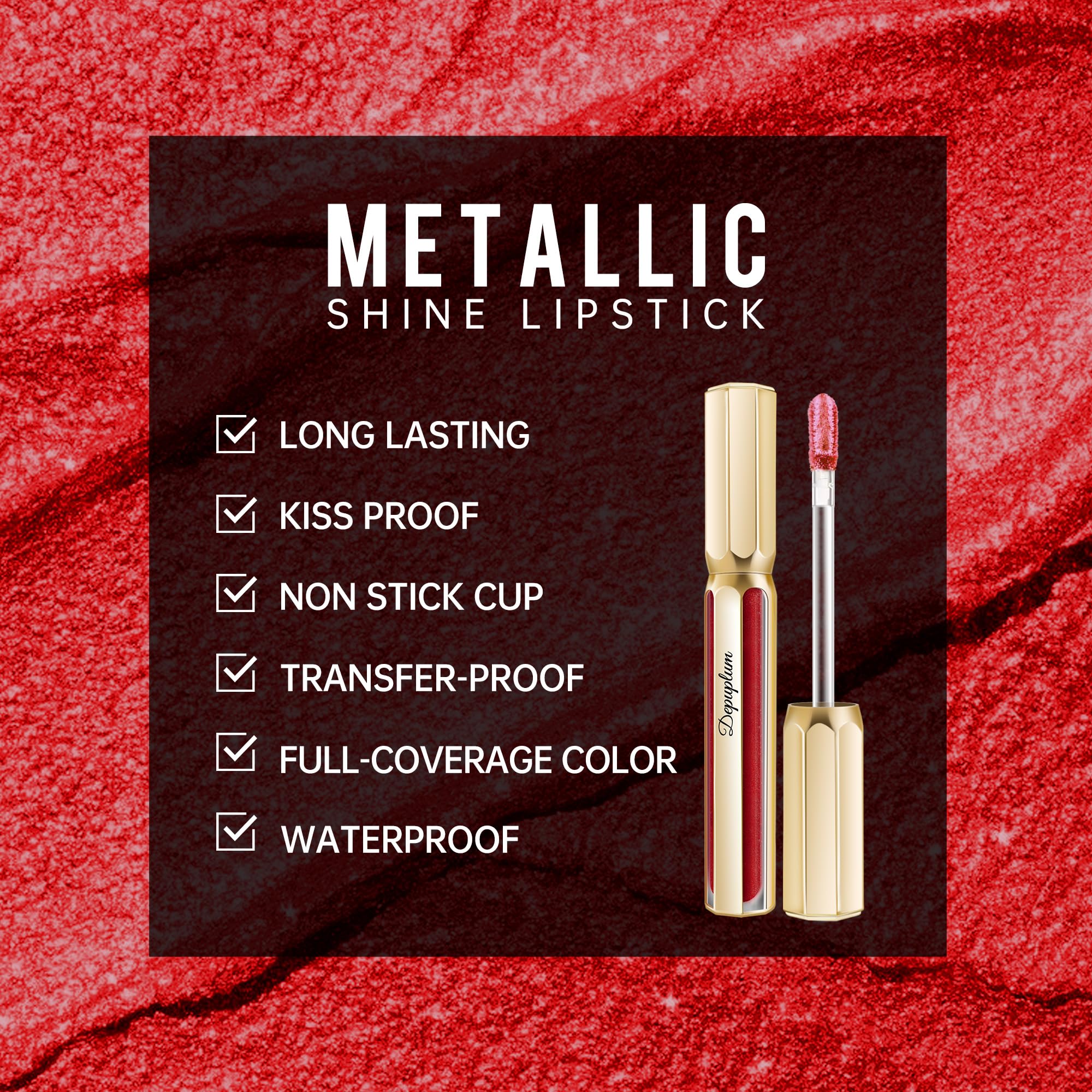 Depuplum Luxury metal packaging showcases premium design and portability.