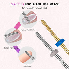 Depvko 3XF cuticle bit gold for detailing and shaping