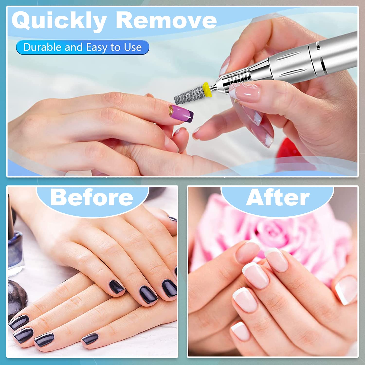 Depvko easy-clean and corrosion-resistant bits help keep nails healthy