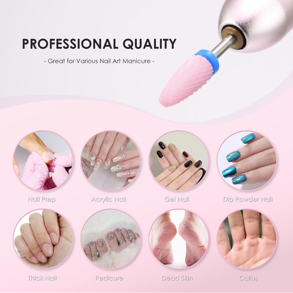 Depvko pink drill bits are a thoughtful gift for nail pros.