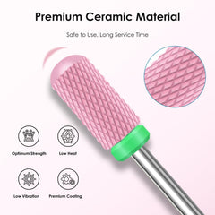 Depvko high-hardness ceramic bits stay cool during nail art sessions.