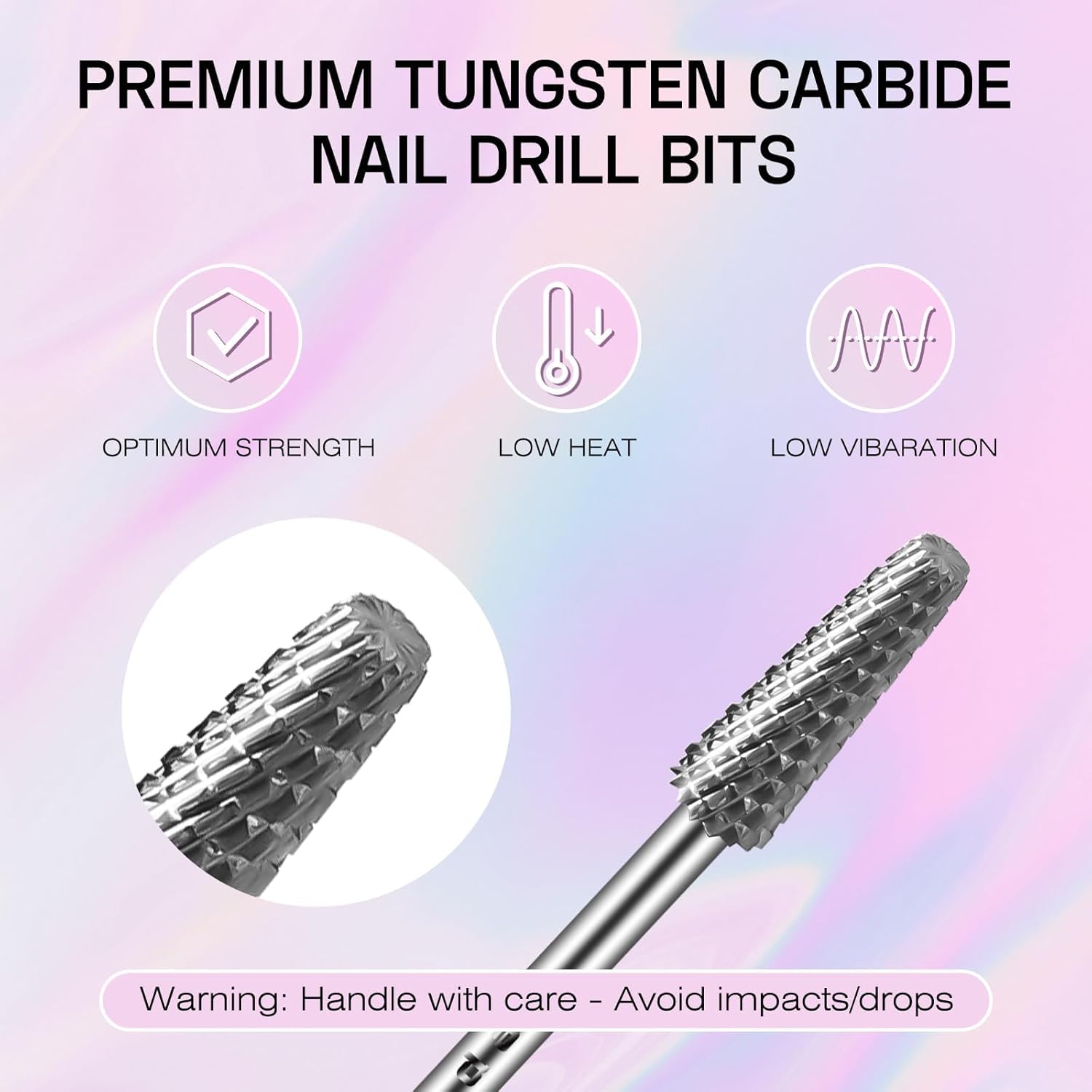 Depvko tungsten carbide bits stay cool for comfortable filing across surfaces.