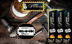 Derby Premium double edge blades pack 4, coated edges for smoother gliding