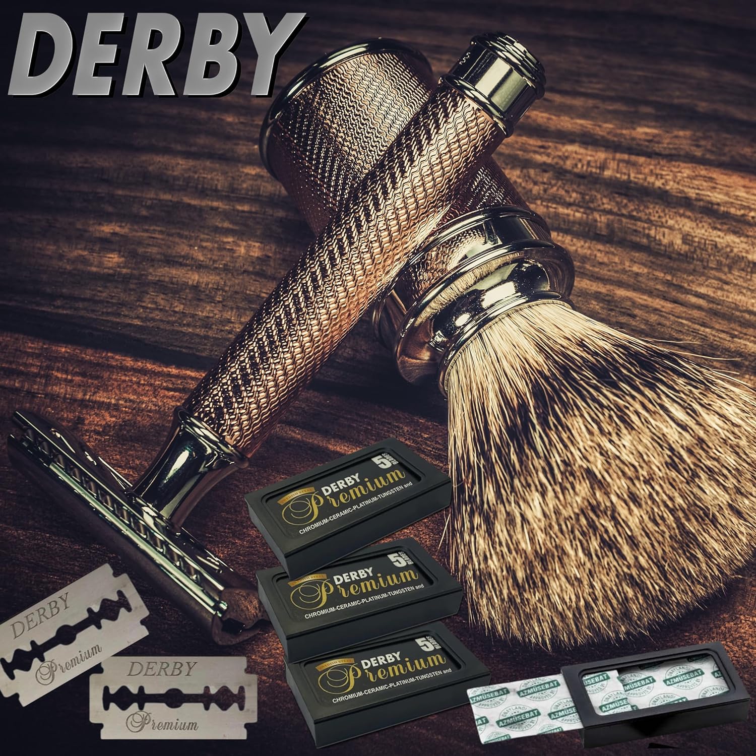 Derby Premium double edge blades pack 5, gentle option for sensitive skin