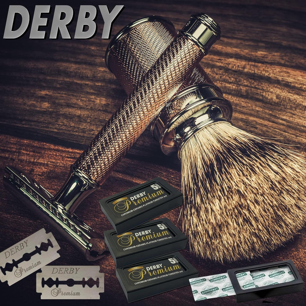 Derby Premium double edge blades pack 5, gentle option for sensitive skin