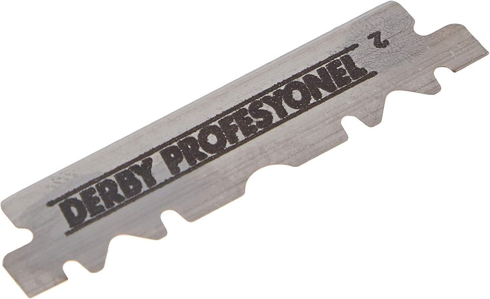 Derby Premium packaged blades with wax paper wrap emphasize freshness and sharpness.