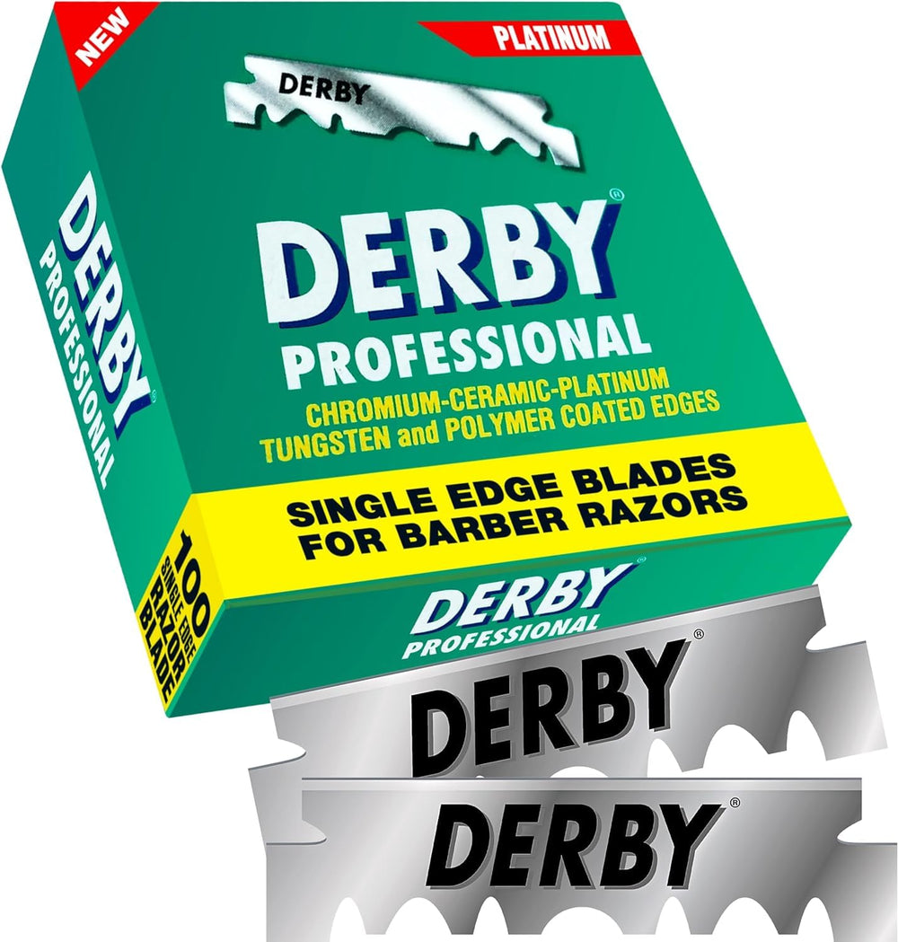 Perforated and ground edges reduce snagging for smooth shaves with Derby blades.