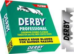 Edge coated with chromium ceramic, tungsten, and platinum for durability.