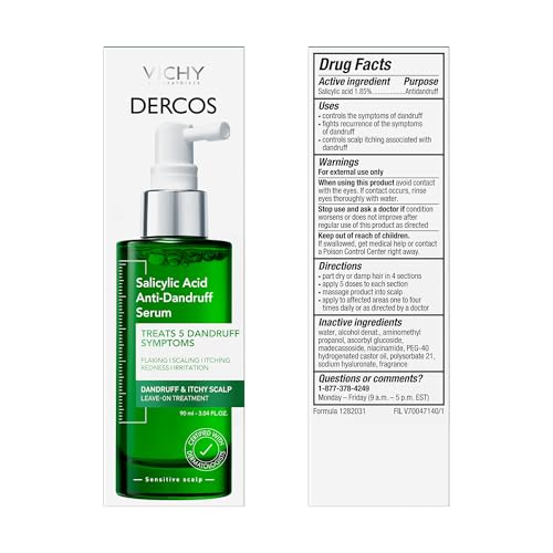 Dercos anti-dandruff serum shown alongside bottle