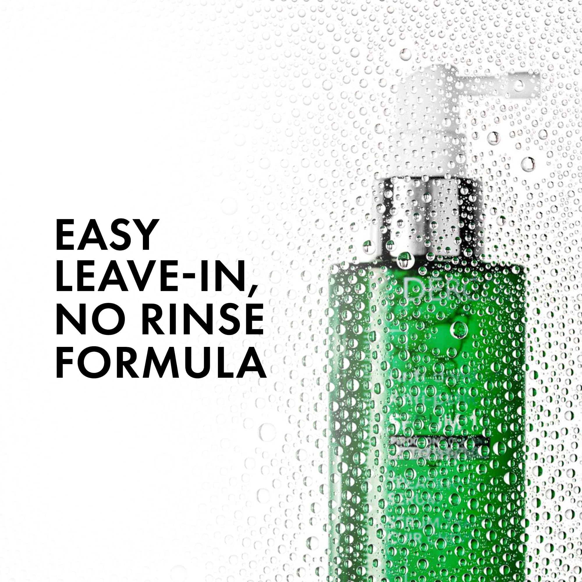 Dercos bottle on mirror evokes easy daily scalp care