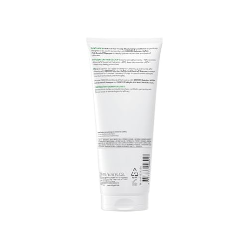 Dercos brand heritage label on packaging suggests dermatologist-tested styling care.