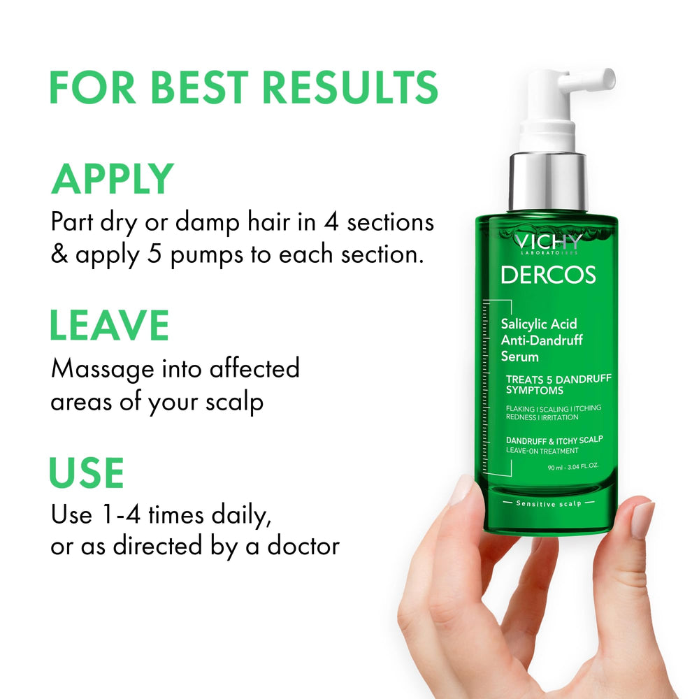 Dercos bottle with scalp care routine context photo