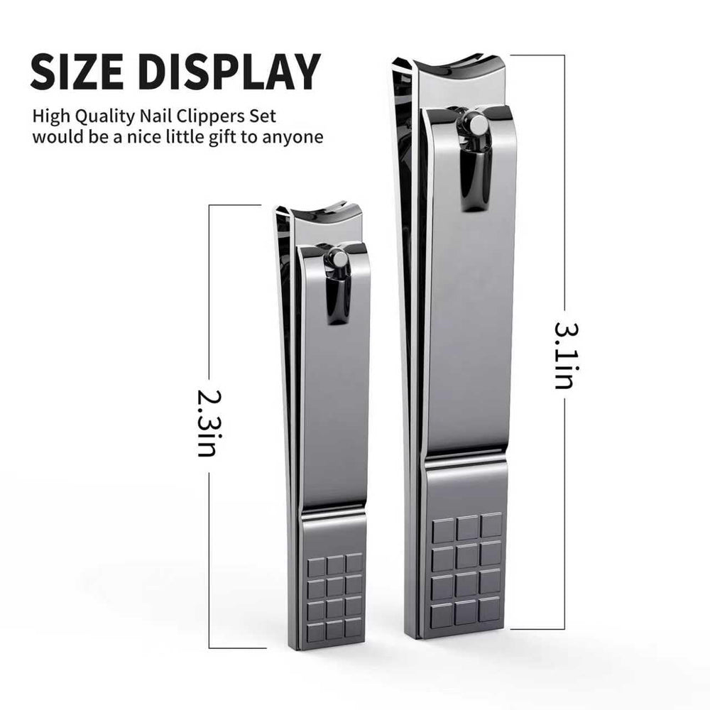 Derlaier dual-size nail care set covers toenails and fingernails at home.