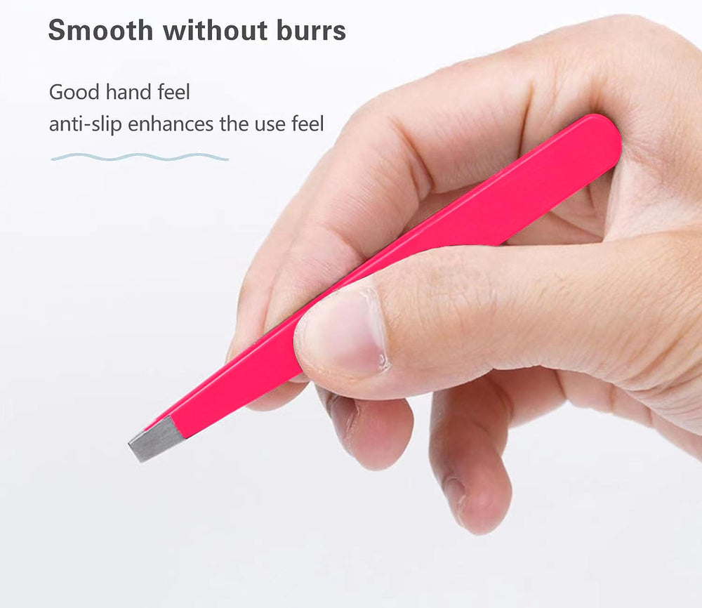Derlaier tweezers set with angle head for reaching curved areas.